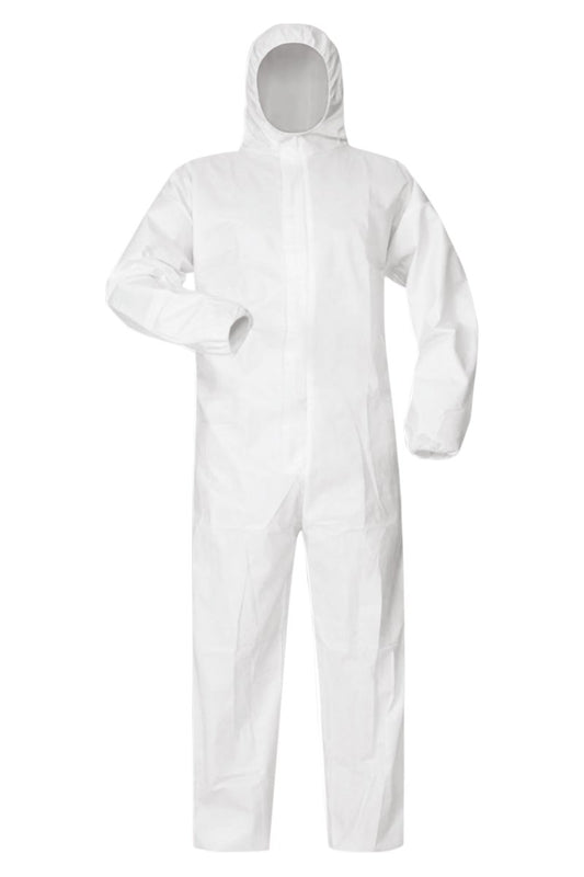 Einweg Schutzanzug Vlies weiß (Zweier Pack)