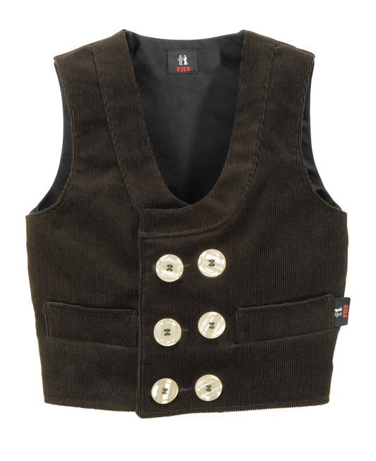 FHB DAVID Kinder-Zunftweste Zwirn-Feincord, schwarz