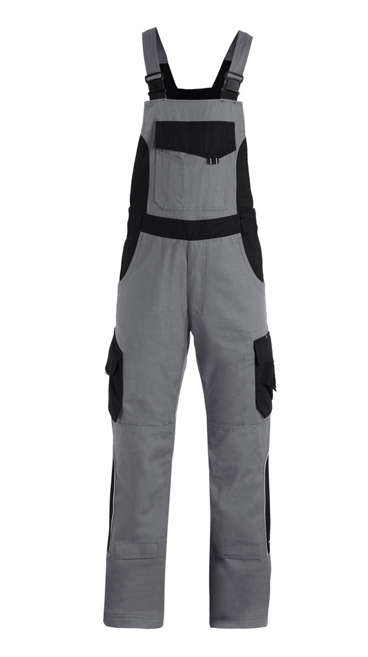 FHB ECKHARD Latzhose, grau-schwarz