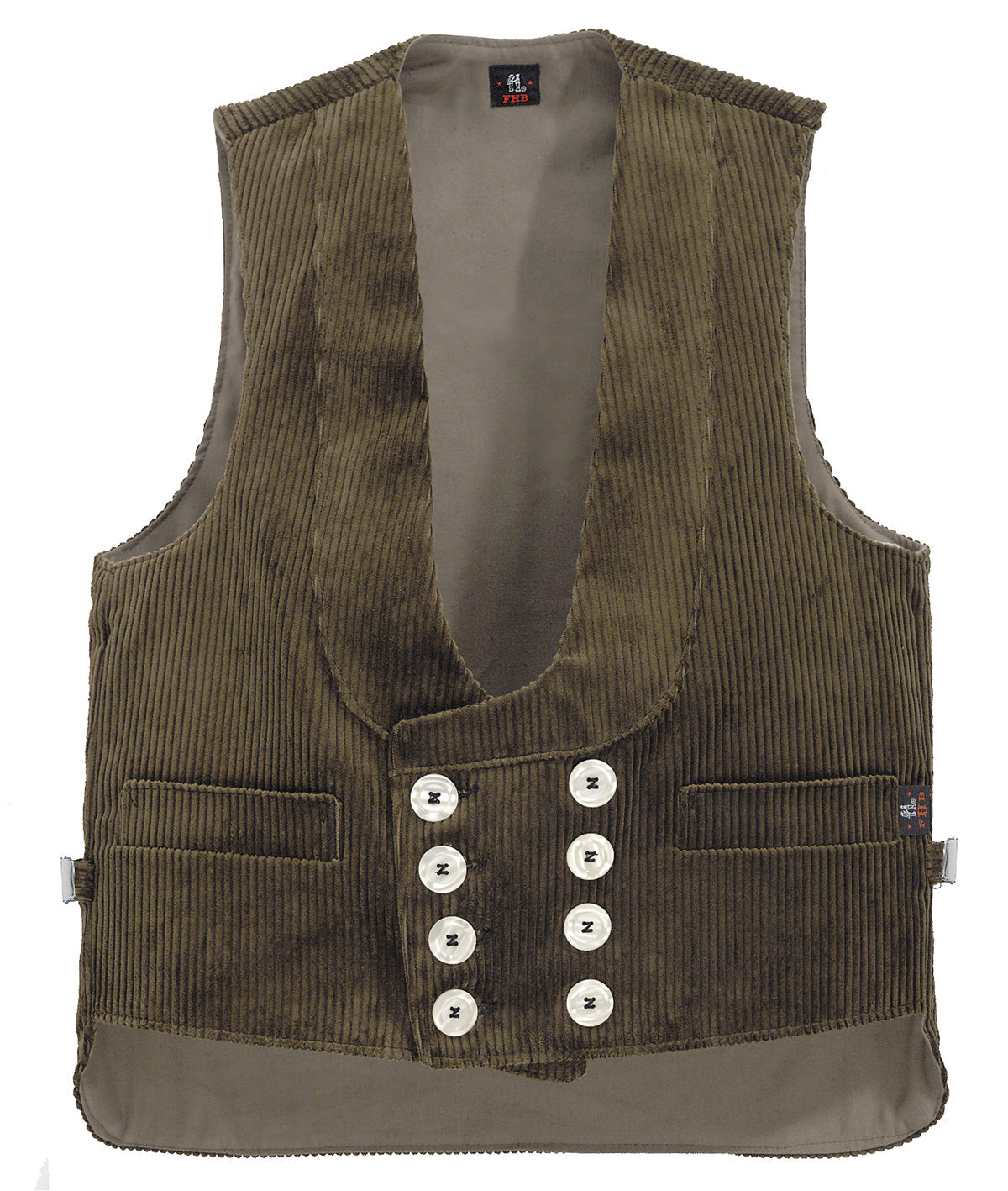 FHB EMIL Zunftweste Trenkercord, beige