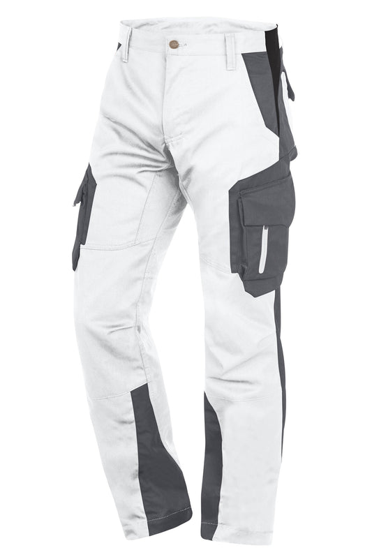 FHB FABIAN Arbeitshose, weiß-anthrazit