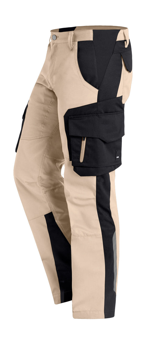 FHB FABIAN Arbeitshose, beige-schwarz