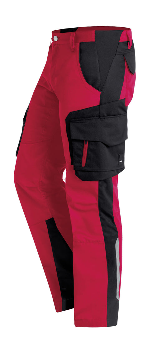 FHB FABIAN Arbeitshose, rot-schwarz