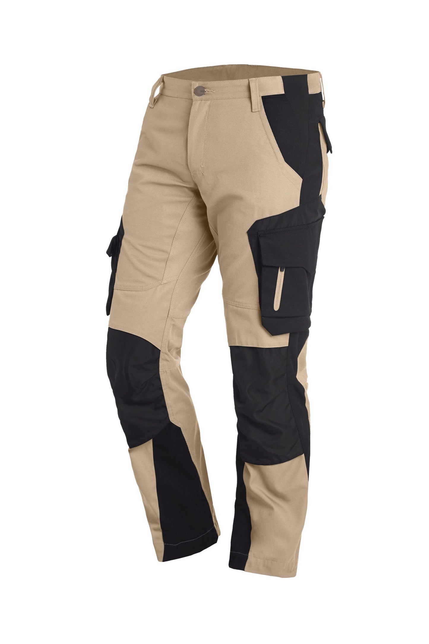FHB FLORIAN Arbeitshose, beige-schwarz