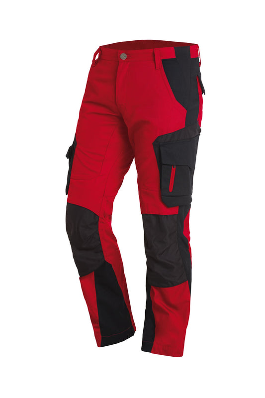 FHB FLORIAN Arbeitshose, rot-schwarz
