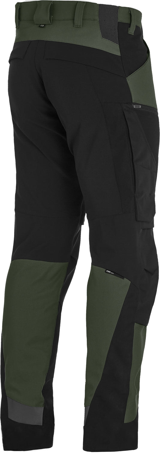 FHB LEO Arbeitshose elastisch, oliv-schwarz
