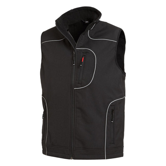 FHB MARTIN Softshell-Weste, schwarz