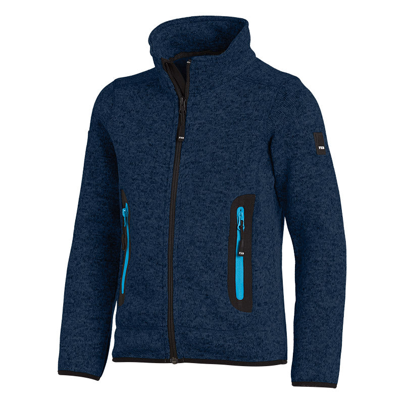 FHB MATS Strick-Fleece-Jacke Kinder, marine
