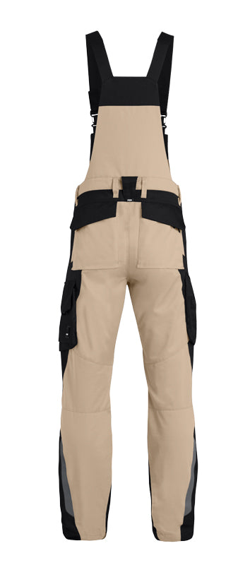 FHB PASCAL Latzhose, beige-schwarz
